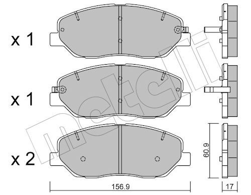 Гальмівні колодки дискові METELLI 2207870 - zapix