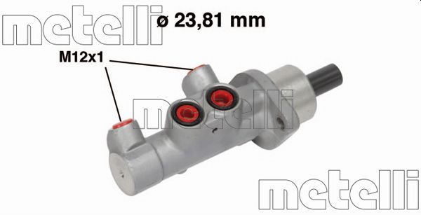 Головний гальмівний циліндр METELLI 050587 - zapix
