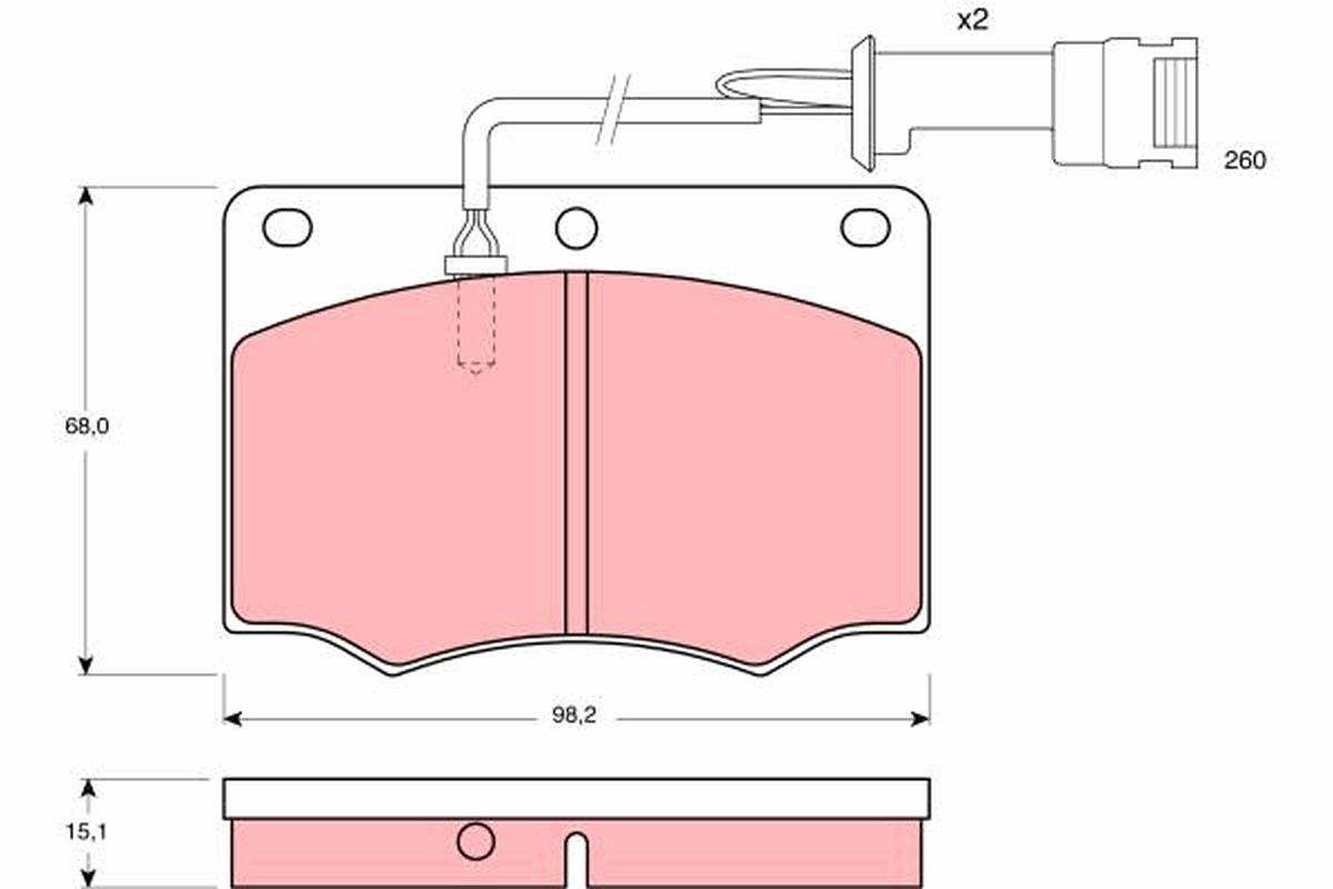Гальмівні колодки дискові TRW GDB691 - zapix