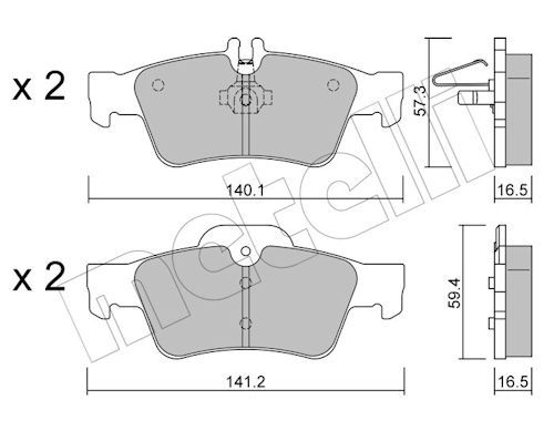 Гальмівні колодки дискові METELLI 2205680 - zapix