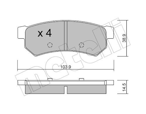 Гальмівні колодки дискові METELLI 2208460 - zapix