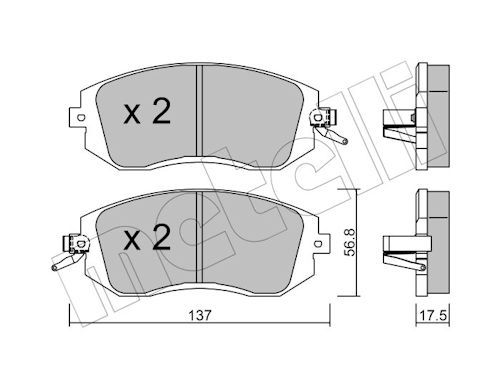 Гальмівні колодки дискові METELLI 2205001 - zapix