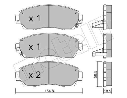 Гальмівні колодки дискові METELLI 2209030 - zapix