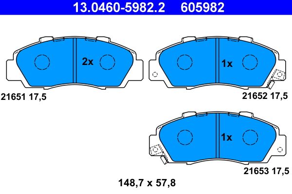 Гальмівні колодки дискові ATE 13046059822 - zapix