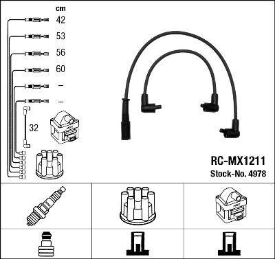 Кабелі запалювання NGK 4978 - zapix