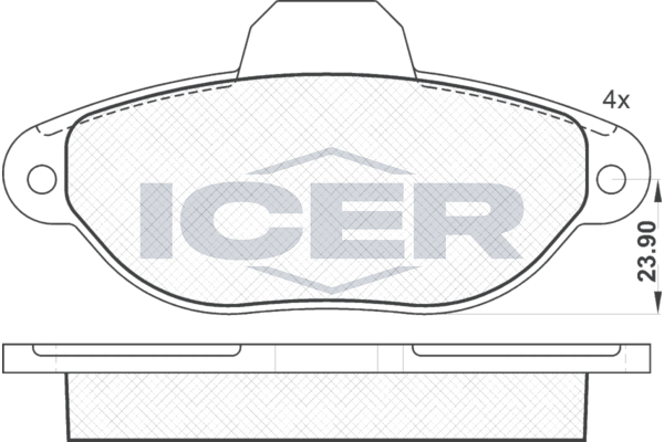 Гальмівні колодки дискові ICER 181018 - zapix
