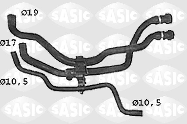 Патрубок системи охолодження SASIC SWH4308 - zapix