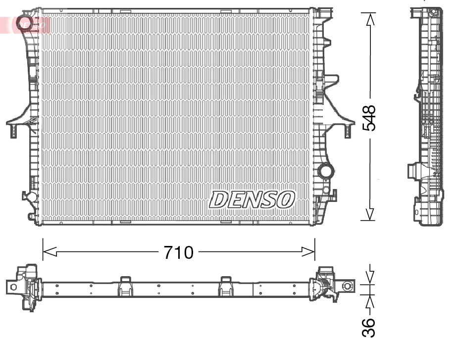 Радіатор охолодження двигуна DENSO DRM02026 - zapix
