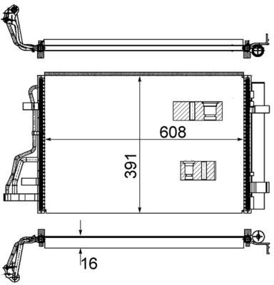 Радіатор кондиціонера MAHLE AC697000S - zapix