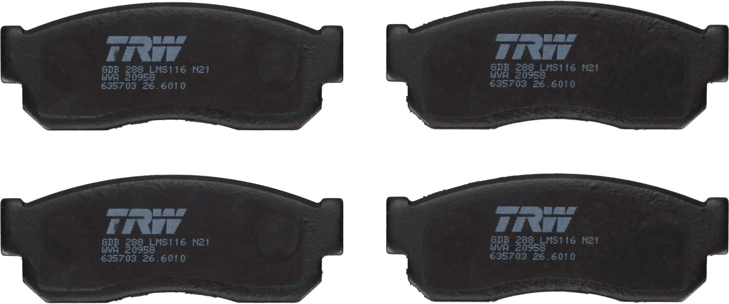Гальмівні колодки дискові TRW GDB288 - zapix