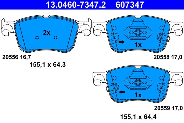 Гальмівні колодки дискові ATE 13046073472 - zapix