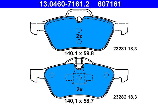 Гальмівні колодки дискові ATE 13046071612 - zapix