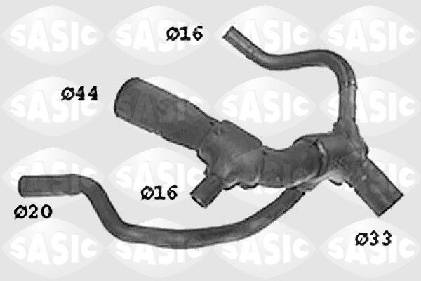 Патрубок системи охолодження SASIC SWH6653 - zapix