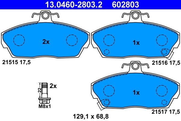 Гальмівні колодки дискові ATE 13046028032 - zapix