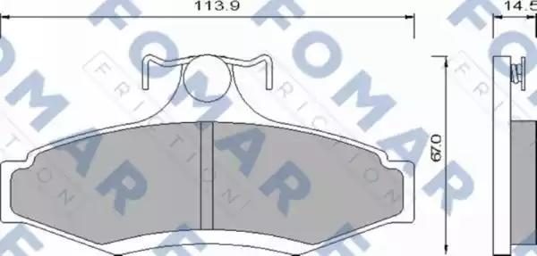 Гальмівні колодки дискові FOMAR FRICTION FO666181 - zapix