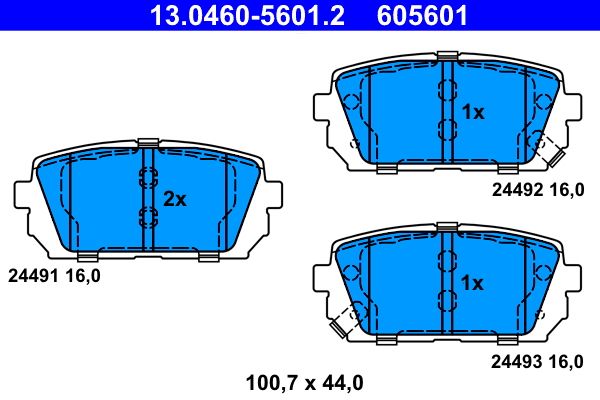 Гальмівні колодки дискові ATE 13046056012 - zapix