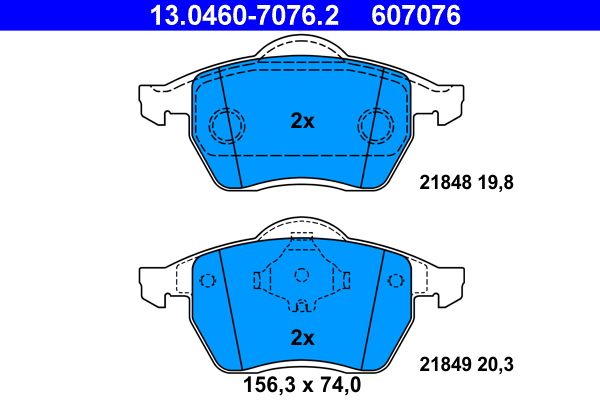 Гальмівні колодки дискові ATE 13046070762 - zapix