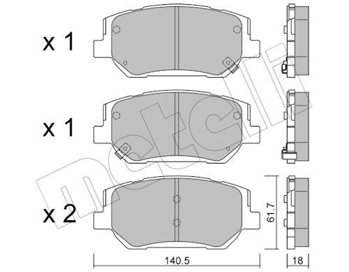 Гальмівні колодки дискові METELLI 2212970 - zapix