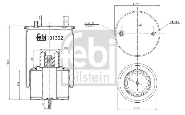 Пневматична підвіска FEBI BILSTEIN 101302 - zapix