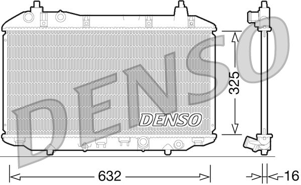 Радіатор охолодження двигуна DENSO DRM40031 - zapix