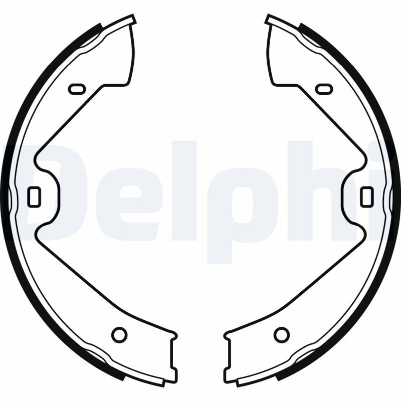 Тормозные колодки ручника (барабанные) DELPHI LS2070