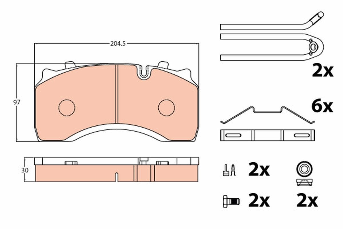 Гальмівні колодки дискові TRW GDB5084 - zapix