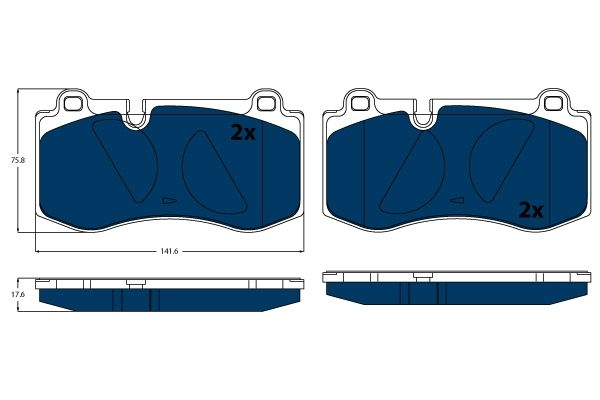 Гальмівні колодки дискові TRW GDB1733BTE - zapix