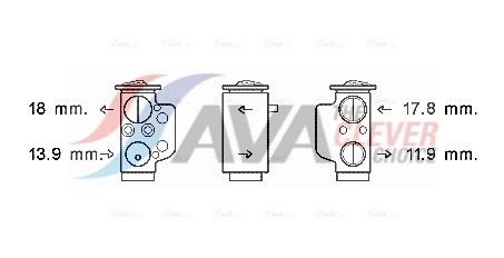 Клапан ТРВ (терморегулюючий клапан) AVA QUALITY COOLING VN1367 - zapix