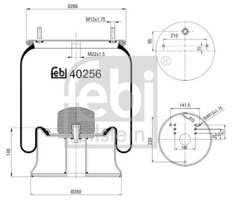 Пневматична підвіска FEBI BILSTEIN 40256 - zapix