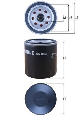 Оливний фільтр MAHLE OC1063 - zapix