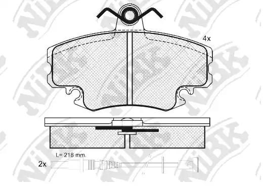 Гальмівні колодки дискові NIBK PN0284W - zapix