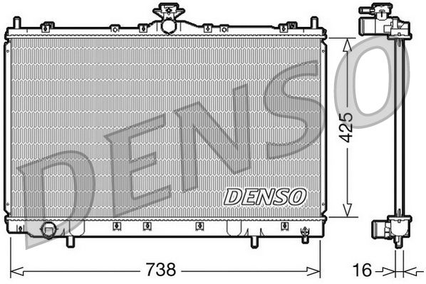 Радіатор охолодження двигуна DENSO DRM45012 - zapix
