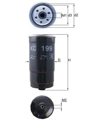 Паливний фільтр MAHLE KC199 - zapix