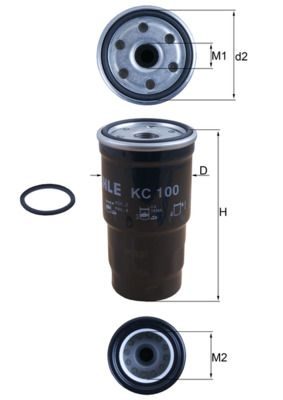 Паливний фільтр MAHLE KC100D - zapix
