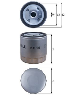 Паливний фільтр MAHLE KC20 - zapix