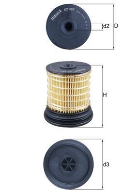 Паливний фільтр MAHLE KX397 - zapix