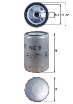 Паливний фільтр MAHLE KC6 - zapix