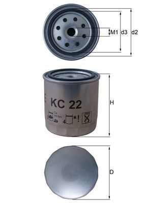 Паливний фільтр MAHLE KC22 - zapix