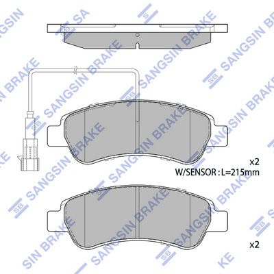 Тормозные колодки дисковые HI-Q SP1727A