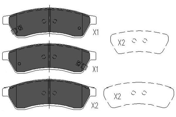 Гальмівні колодки дискові KAVO PARTS KBP1012 - zapix