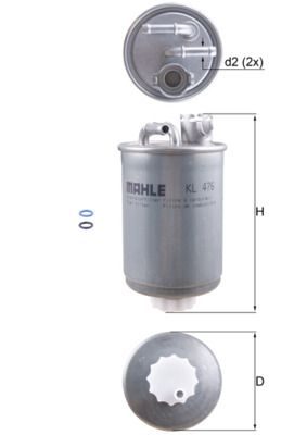 Паливний фільтр MAHLE KL476D - zapix