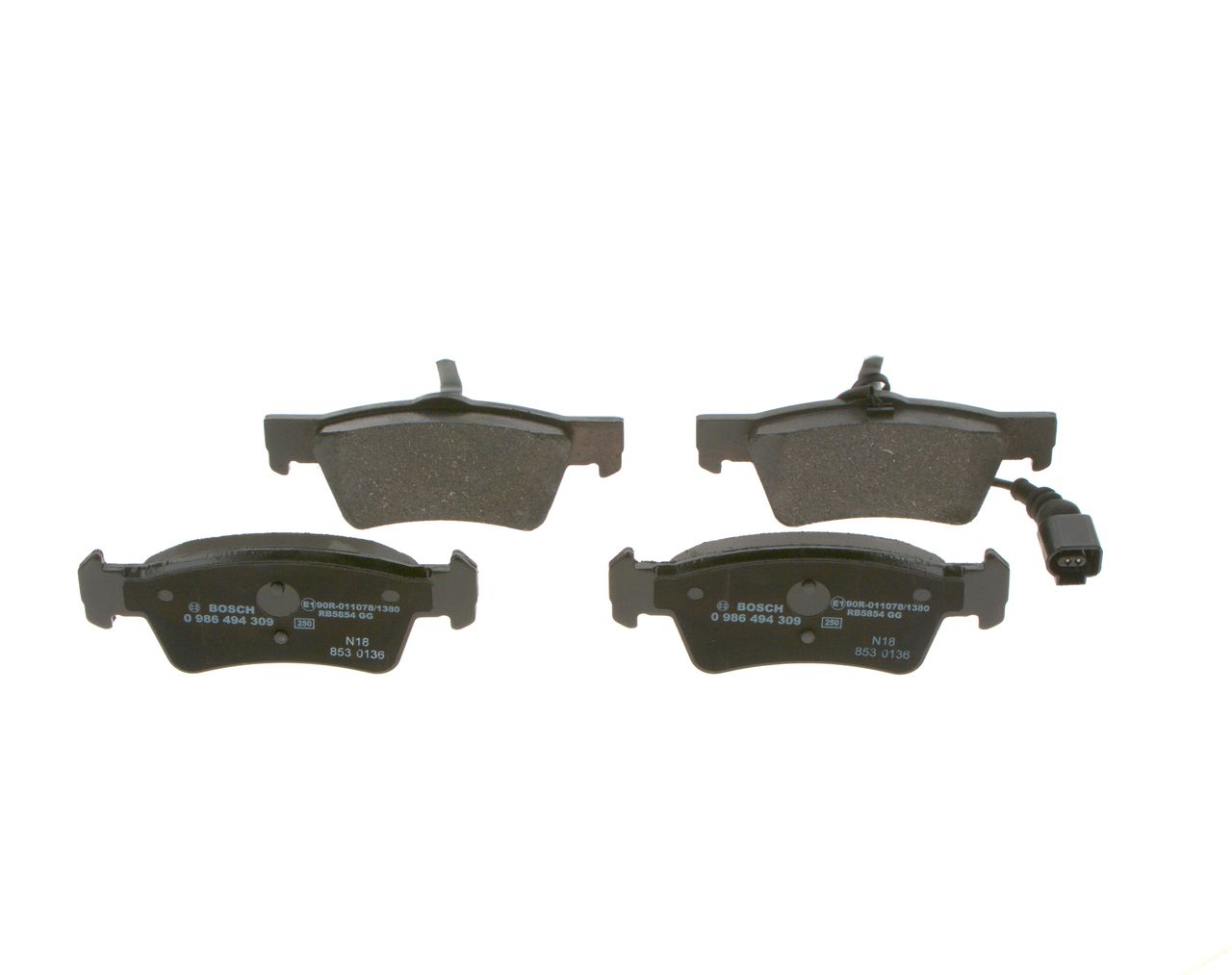 Гальмівні колодки дискові BOSCH 0986494309 - zapix