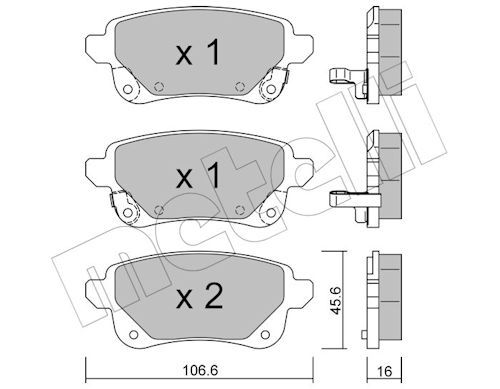 Гальмівні колодки дискові METELLI 2211121 - zapix