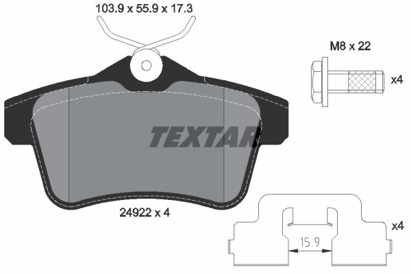 Гальмівні колодки дискові TEXTAR 2492201 - zapix