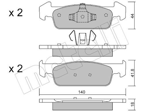 Гальмівні колодки дискові METELLI 2209751 - zapix