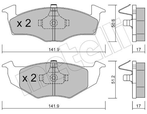 Гальмівні колодки дискові METELLI 2202060 - zapix
