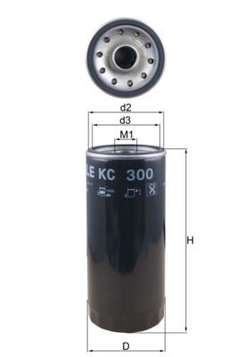 Паливний фільтр MAHLE KC300 - zapix