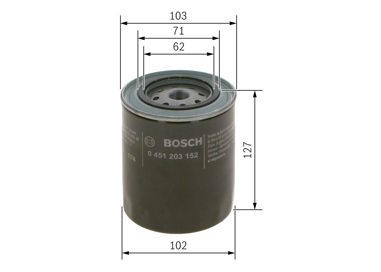 Оливний фільтр BOSCH 0451203152 - zapix