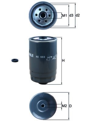 Паливний фільтр MAHLE KC503D - zapix