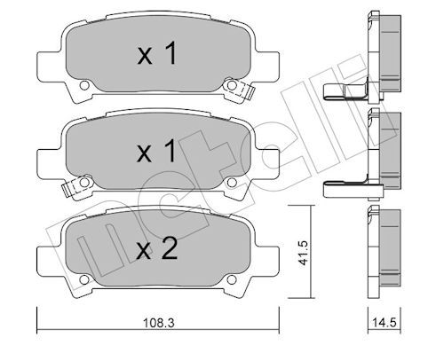 Гальмівні колодки дискові METELLI 2204140 - zapix